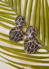 Abstract Earrings, Black, large