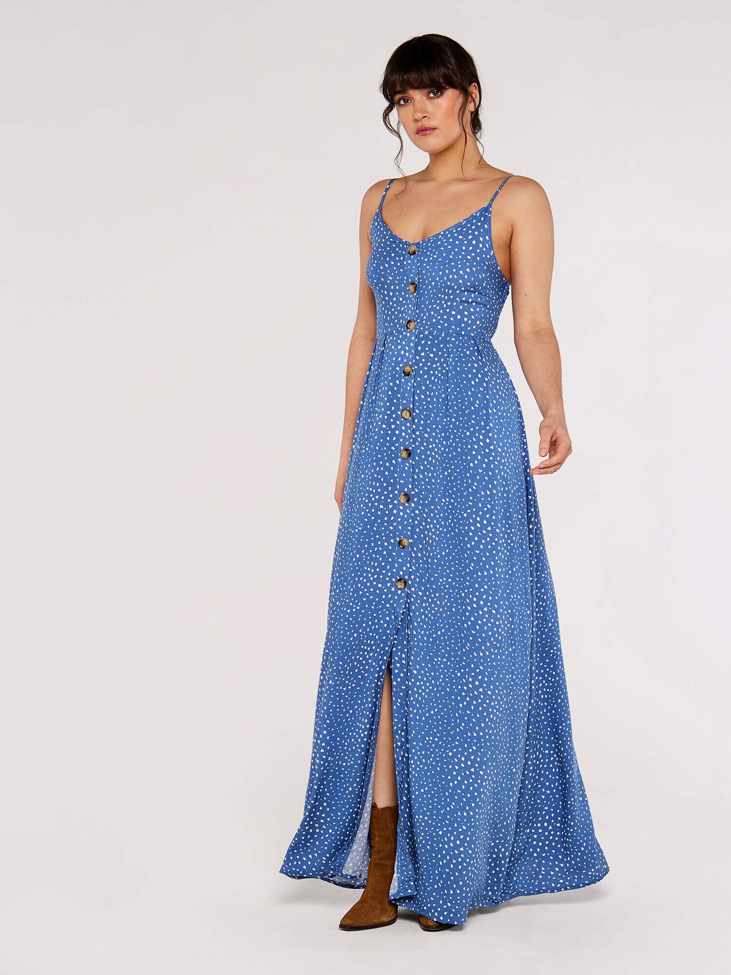 Textured Cami Maxi Dress Apricot Clothing