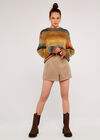 Suede Shorts, Brown, large