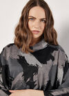 Paint Splash Cocoon Midi Dress, Grey, large