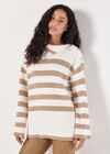 Button Detail Stripe Jumper, Stone, large