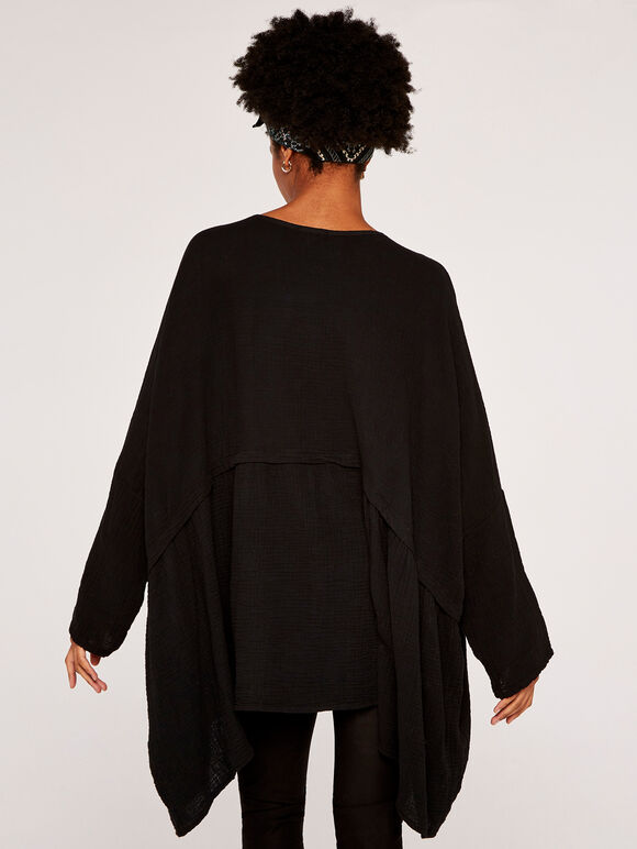 Double Layer Dress, Black, large