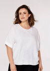 Curve Textured Top, White, large