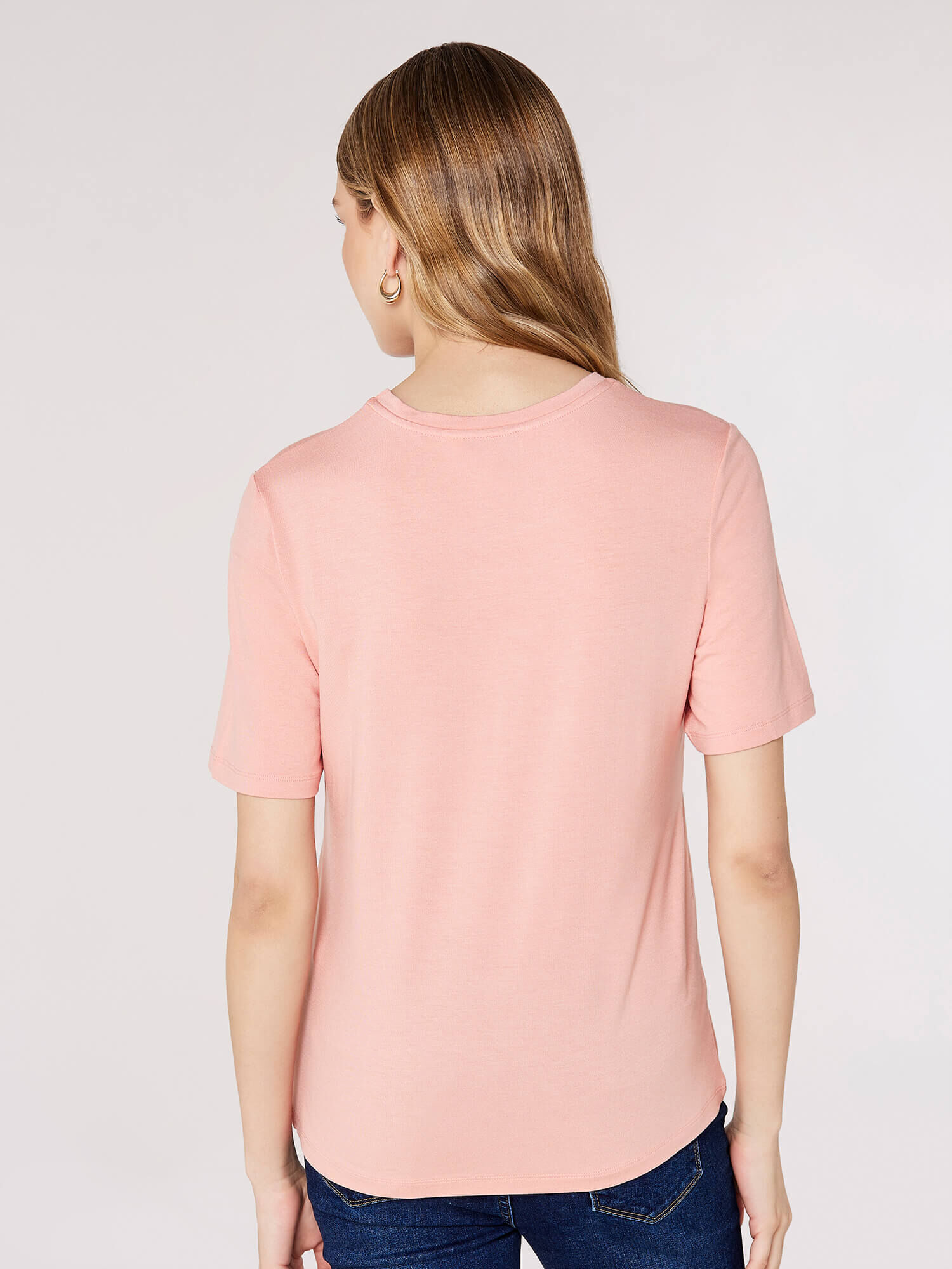 Pink t shirt plain top