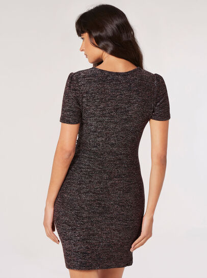 Metallic Shimmer Bodycon Mini Dress