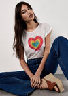 Heart Print Graphic T-Shirt, Assorted, large