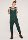 Tie Shoulder Jumpsuit, Green, large
