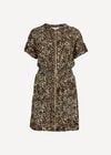 Leopard Print Zip-Down Mini Dress

, Brown, large
