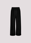 Ribbed Knit Wide Leg Trousers, Black, large