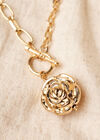 Gold Flower T-Bar Necklace, Assorted, large