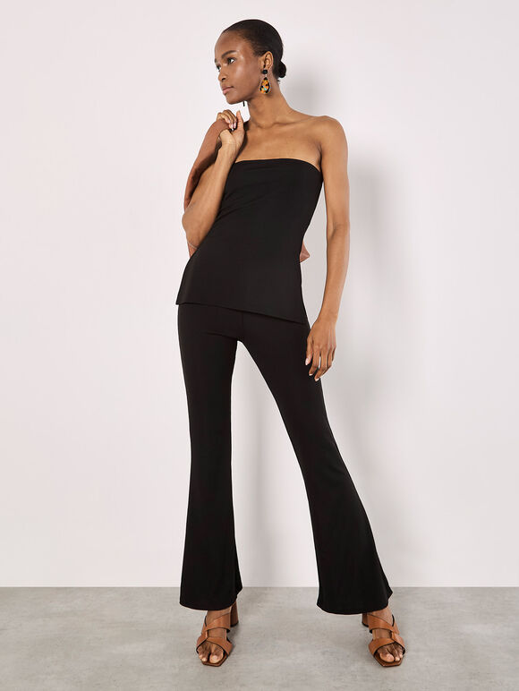 Bandeau Side Split Top, Black, large