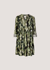Abstract Print Utility Mini Dress, Green, large