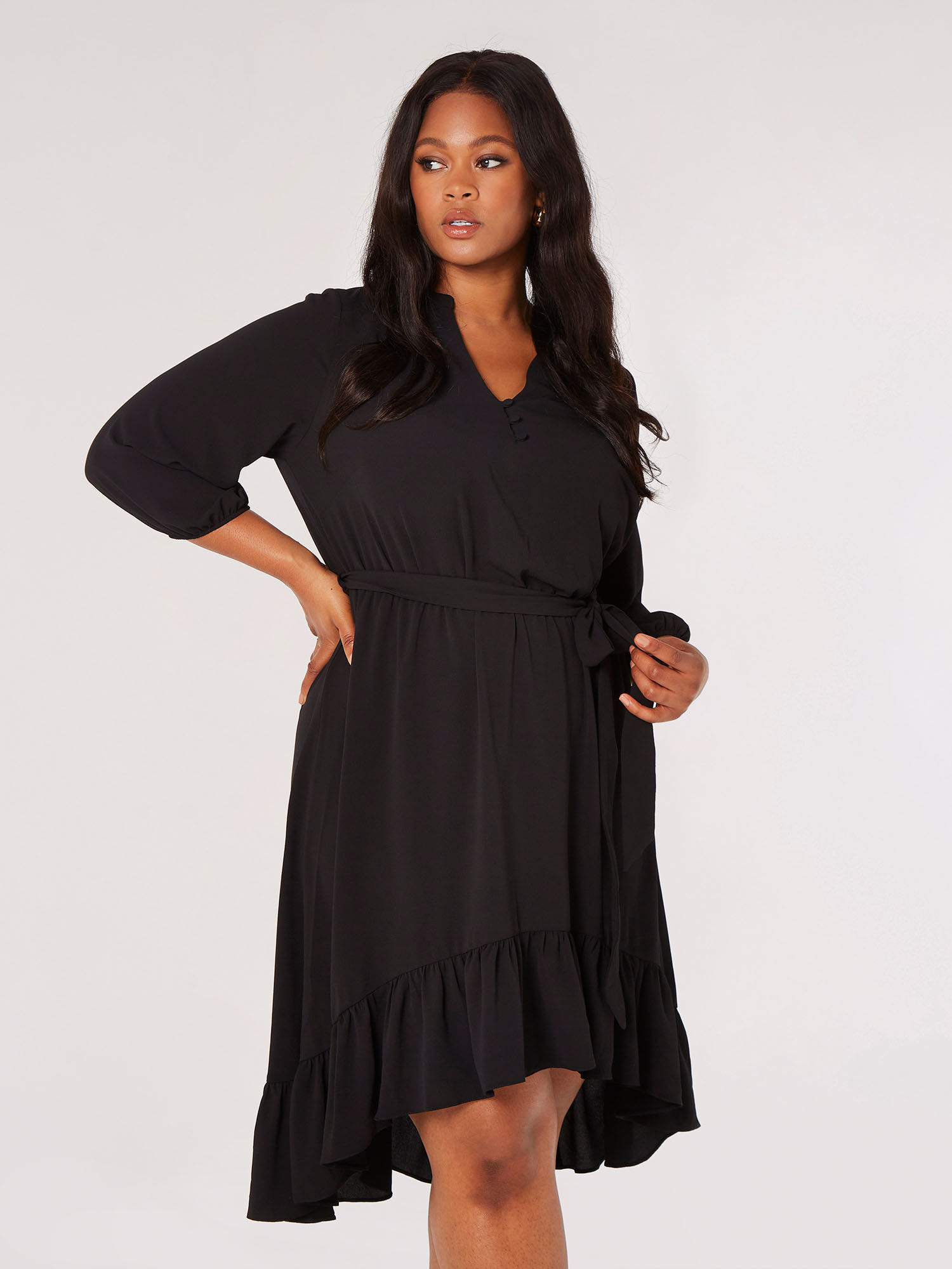 Black high low cocktail dress top
