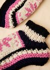 Hand Knitted Fair Isle Socks, Assorted, large