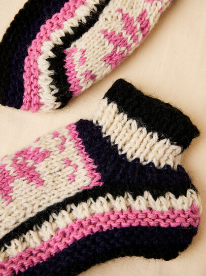 Hand Knitted Fair Isle Socks