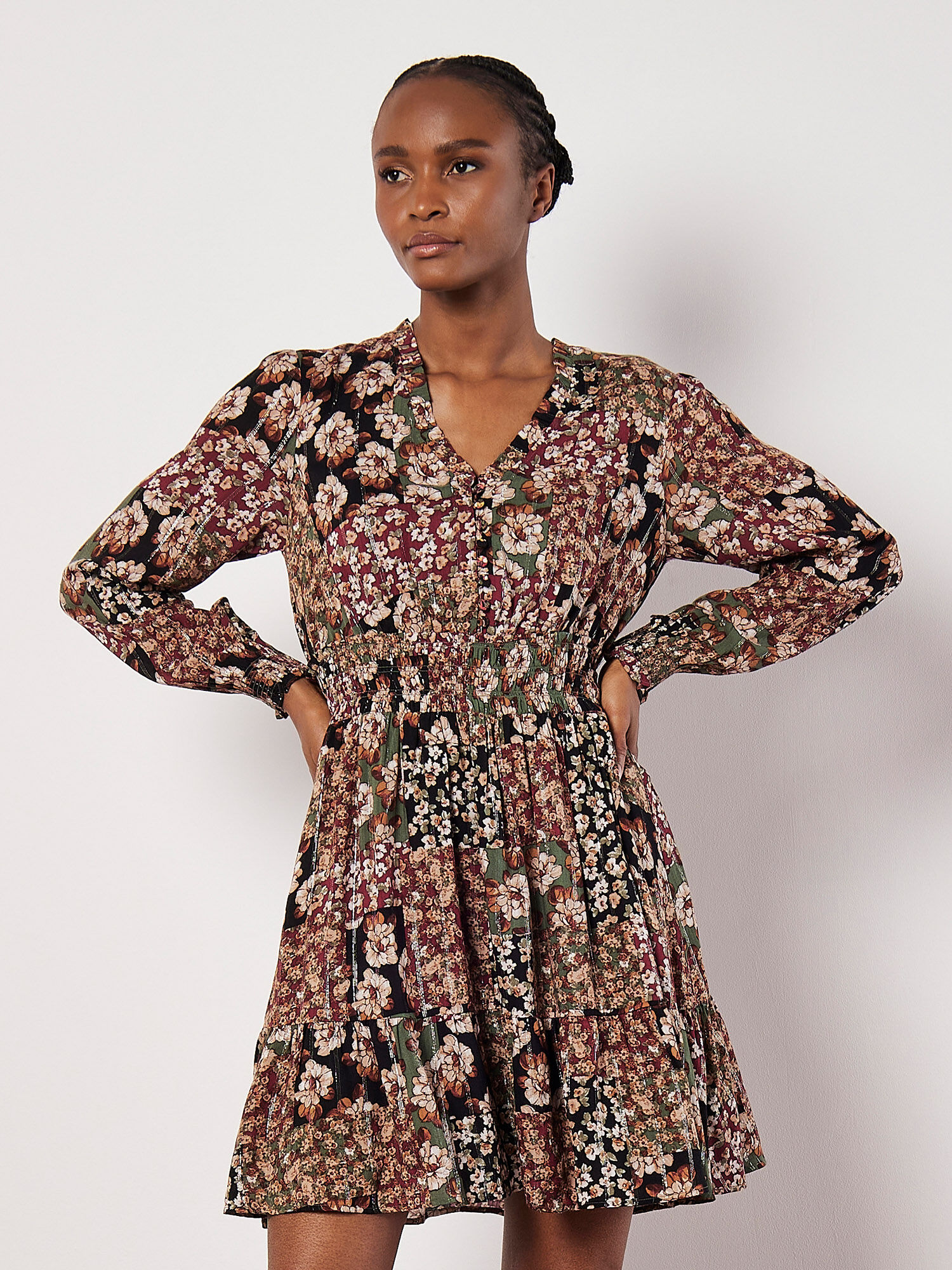 Floral patchwork dress cheap