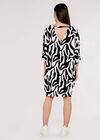 Swirl  Cocoon Dress, Black, large