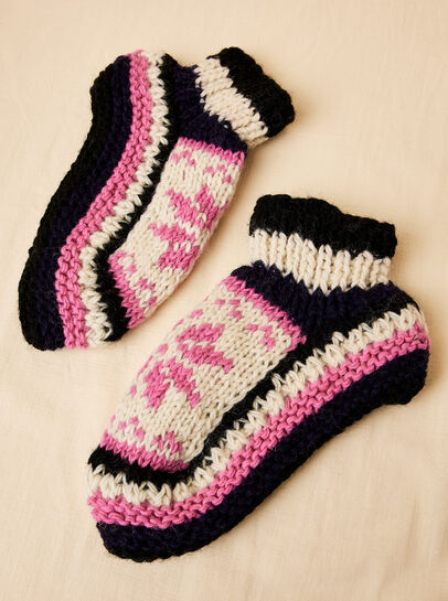 Hand Knitted Fair Isle Socks