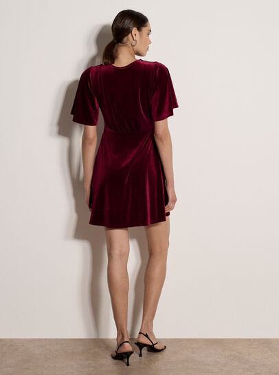 Velvet Button-Down Mini Dress