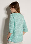 Irregular Spot Asymmetric Wrap Top, Aqua - Turquoise, large