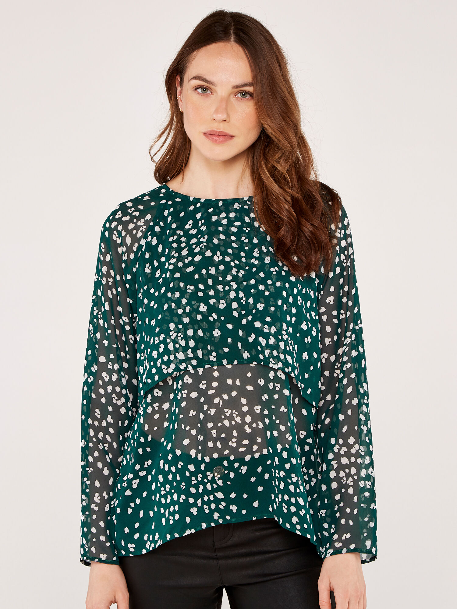 Animal Print Top Apricot Clothing