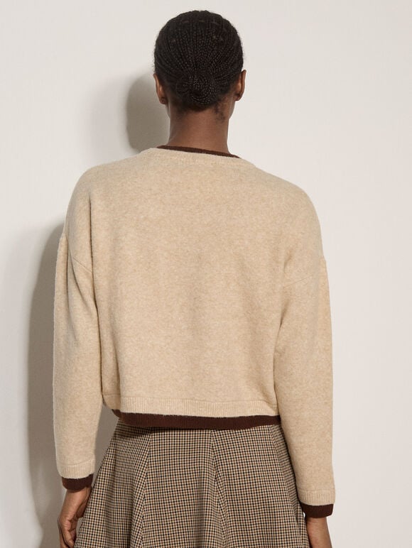 Soft Layered Look Jumper, Stone, large