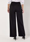 Tailored Straight-Leg Trousers, Black, large