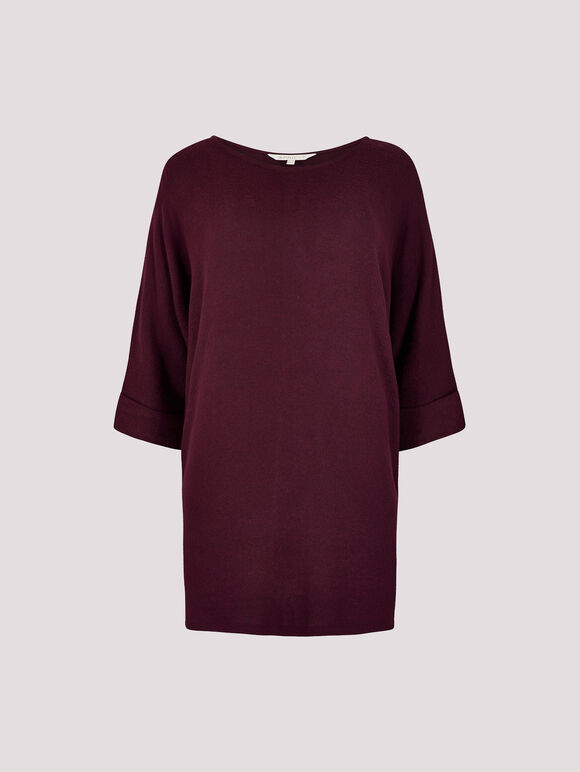 Soft Touch Batwing Top, Burgundy, large