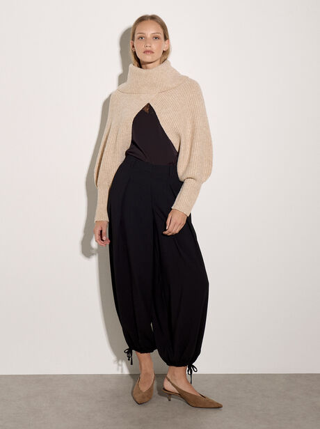 Fisherman Knit Cape Bolero