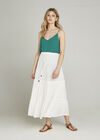 Pom Pom Trim 2in1 Dress, Cream, large