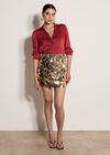 Multi Sequin A-Line Mini Skirt, Stone, large