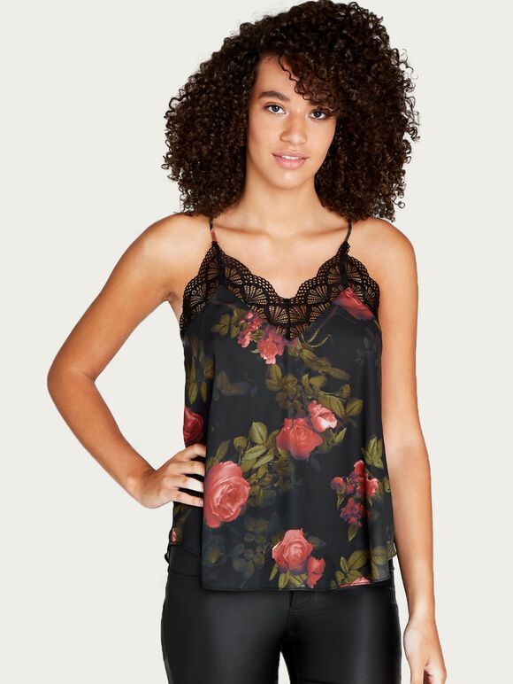 Oversized V-Neck Top, Red, large