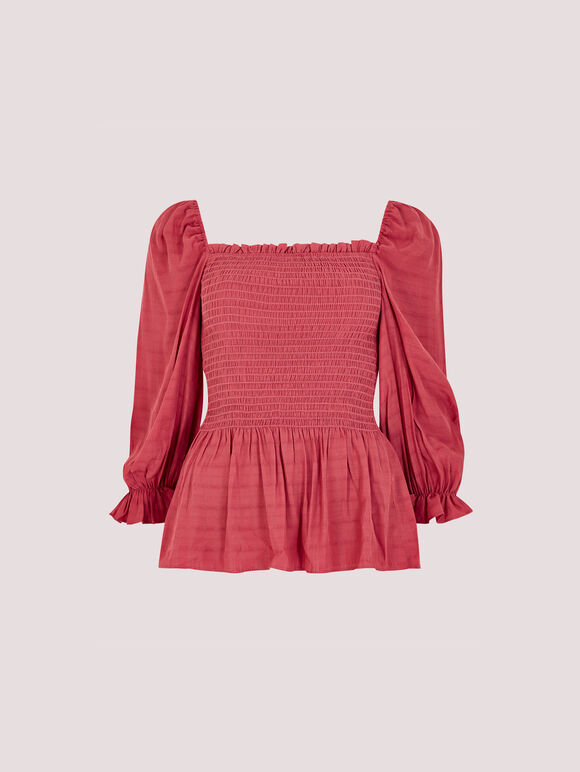 Self Check Smock Top, Pink, large
