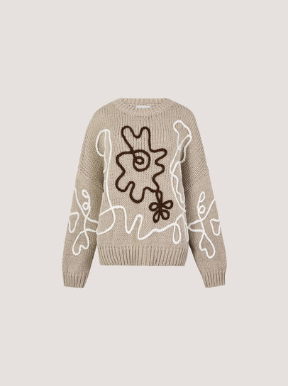 Oversized Cornelli Embroidered Jumper