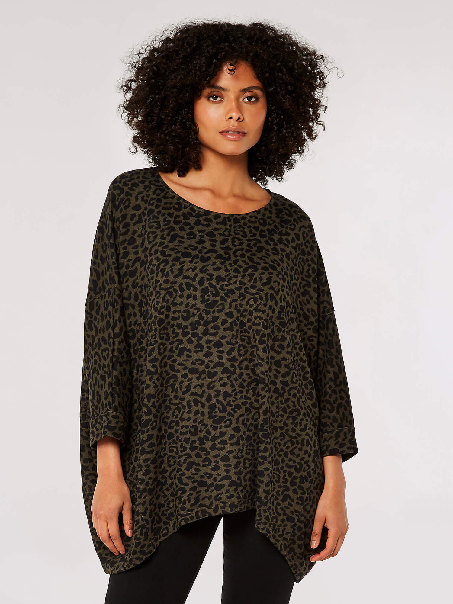 Leopard oversized sweater sale