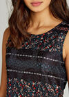 Ditsy Kaleidoscope Lace Dress, Black, large