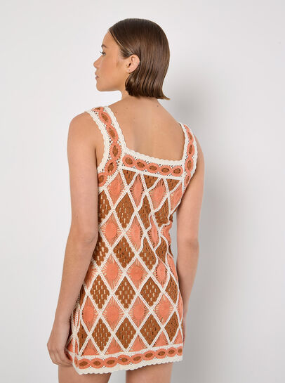 Diamond Crochet Mini Dress