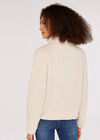 Fleece Cardigan, Stone, large