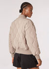 Quilted Bomber Jacket, Stone, large