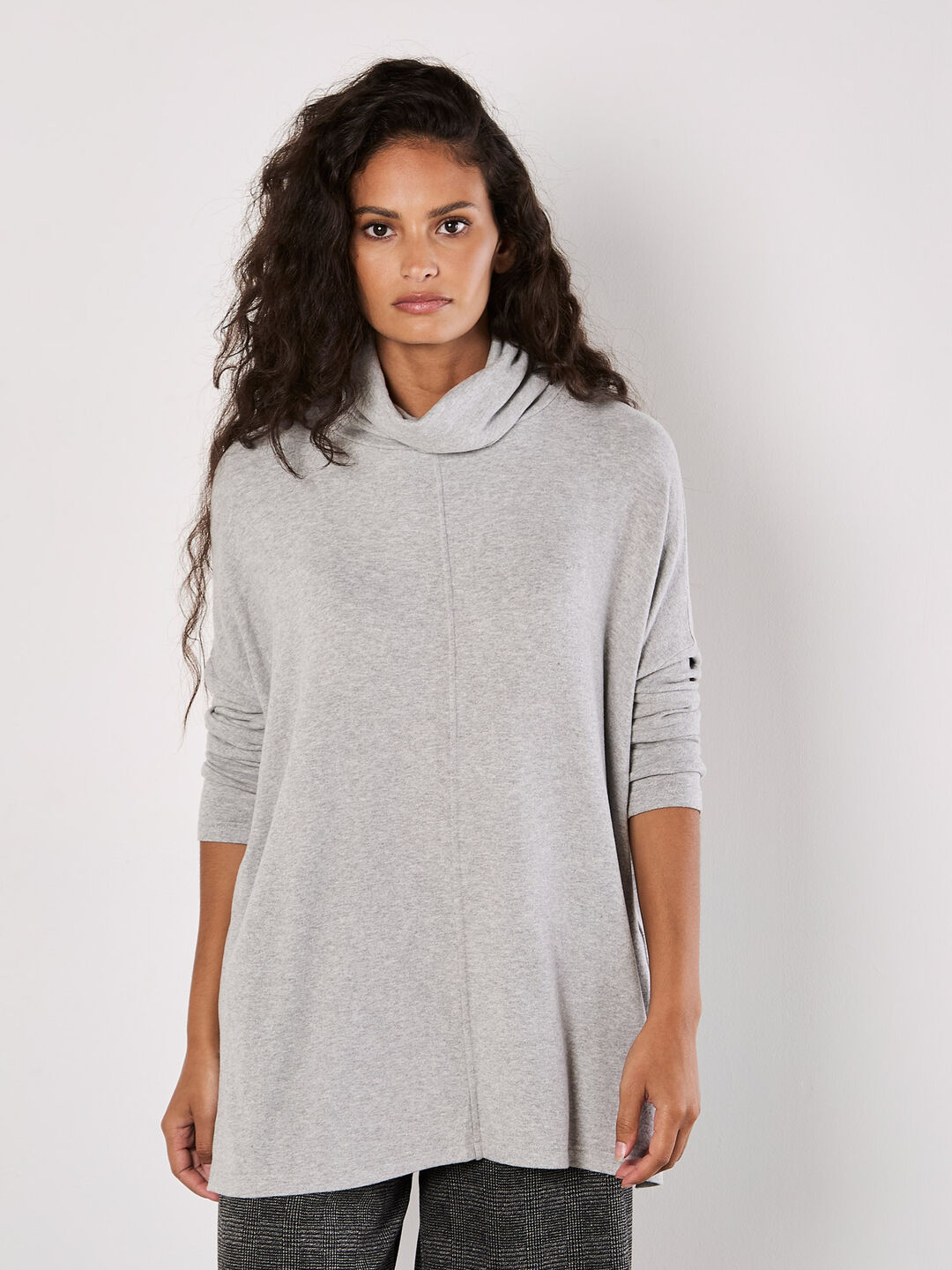 Image of Roll Neck Soft Touch Oversized Top