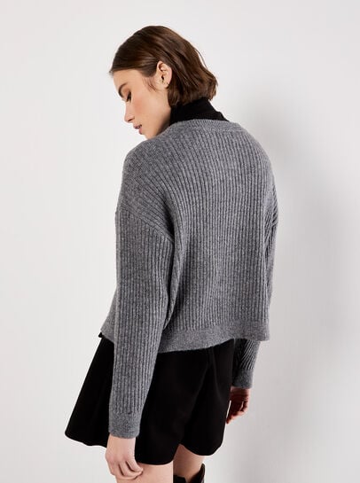 Soft Ribbed Knit Cardigan