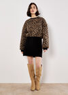 Leopard Boucle Jumper, Brown, large