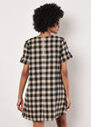Check Print Swing Mini Dress, Black, large