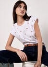 Bow Print T-Shirt, Pink, large