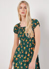 Vintage Rose Milkmaid Midi Dress, Green, large