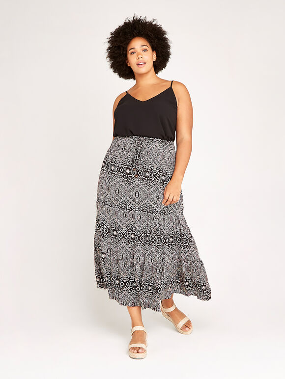 Paisley 2in1 Dress, Black, large