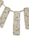 Hammered Rectangles Necklace, Gold, large