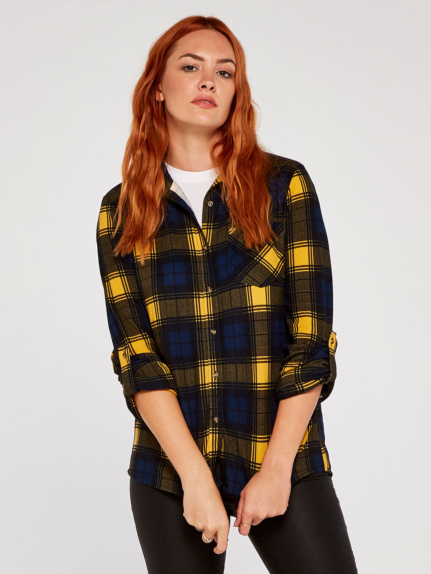 Women's fleece lined checked shirt online