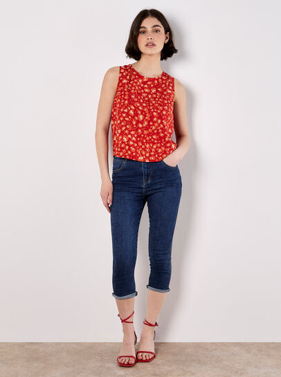 Tie Back Leopard Print Top