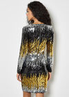 Mixed Sequin Bodycon Dress, Light Grey / Silver, large